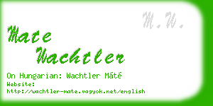 mate wachtler business card